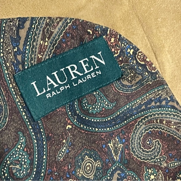 Lauren Ralph Lauren LRL Brown Blazer Sport Coat Paisley Lining Men’s Size 46R - Picture 5 of 6